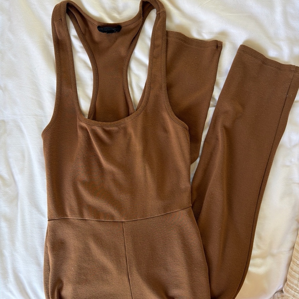 h:ours Chocolate Brown Jumpsuit